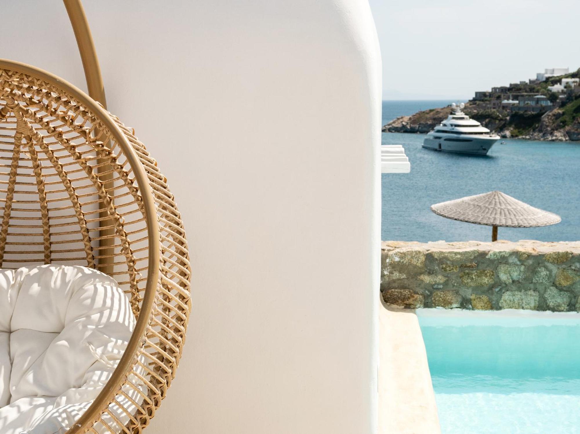 Mykonos Blu, Grecotel Boutique Resort Pszarú Kültér fotó