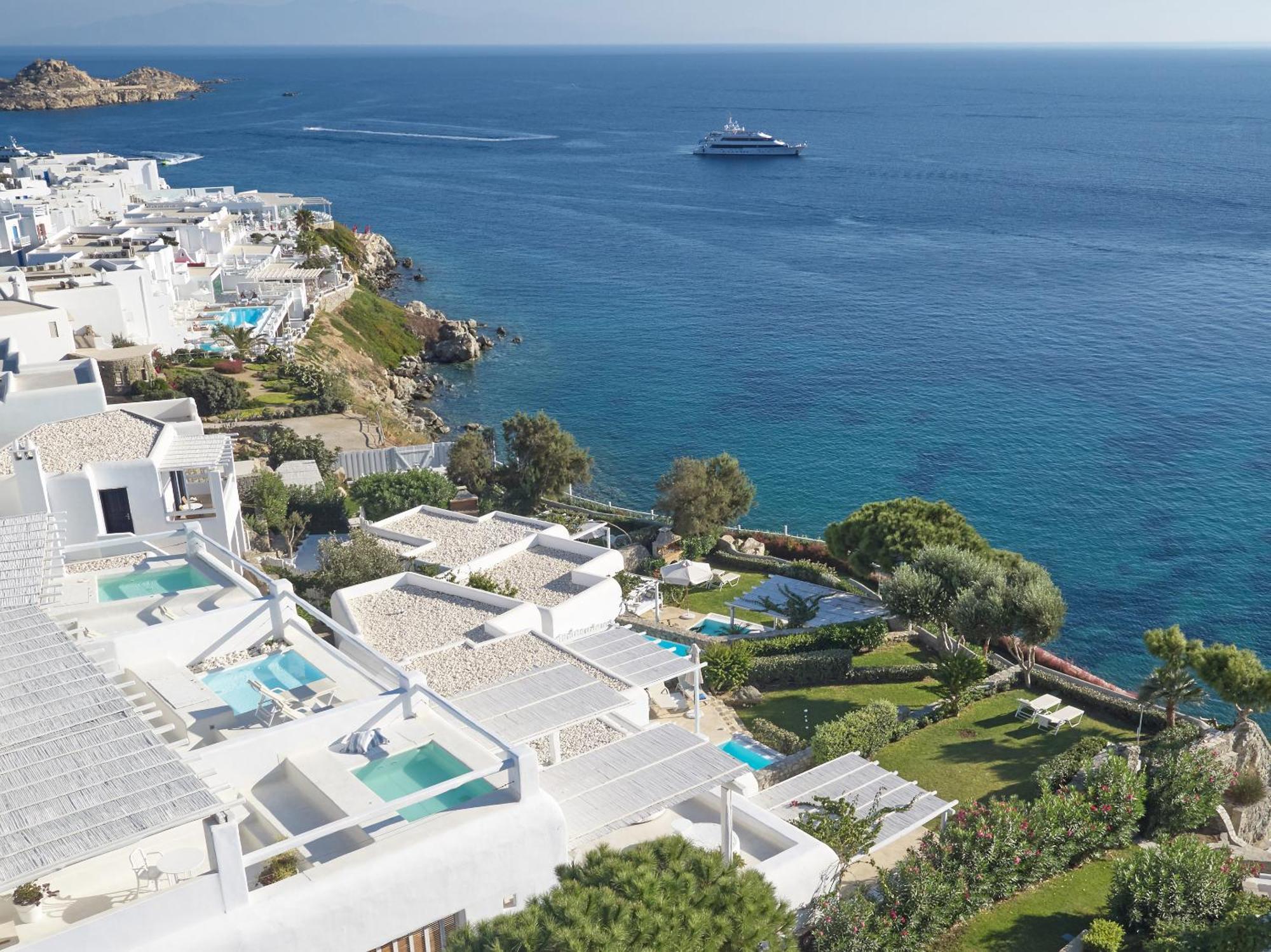 Mykonos Blu, Grecotel Boutique Resort Pszarú Kültér fotó